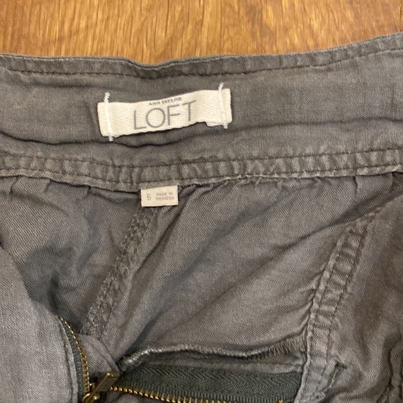 Linen utility skirt - army green - Picture 2 of 2